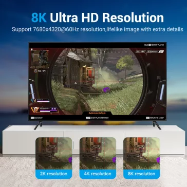 Vention DisplayPort/M -> DisplayPort/M 1m, (8K), kábel