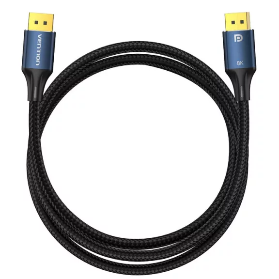 Vention DisplayPort/M (8K,HD, szövet, alu), 2m, kábel