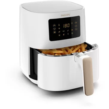   PHILIPS 5000 Series csatlakoztatott Airfryer, 4,1 l, 800 g, Rapid Air technológia, 13 funkció, HomeID, fehér