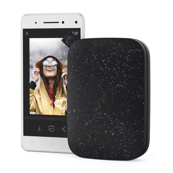 HP Sprocket hordozható fotónyomtató 2x3 hüvelykes fekete
