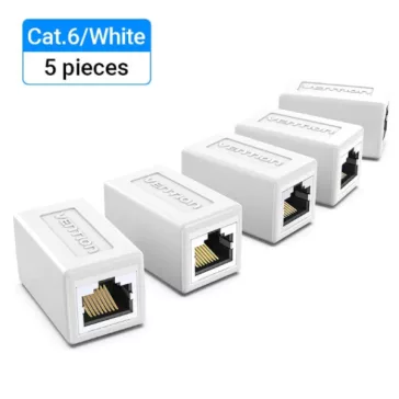 Vention FTP (Cat.6,Keystone jack,fehér), 5db, csatlakozó