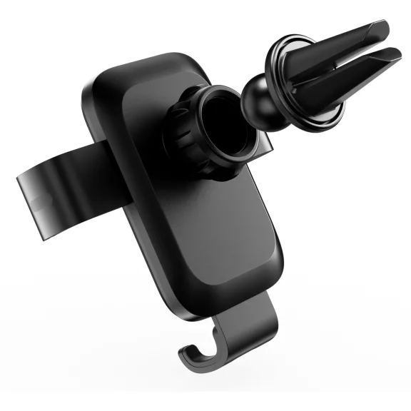 Vention telefon ( mechanikus rögzítéses, szellőzőrácsra, pozícionálható,autós, fekete), tartó