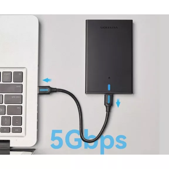 Vention 2.5" SATA HDD (USB 3.0 Micro-B,fekete), ház