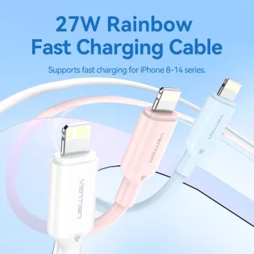 Vention USB-C 2.0 -> Lightning, (3A, blue) 1m, kábel