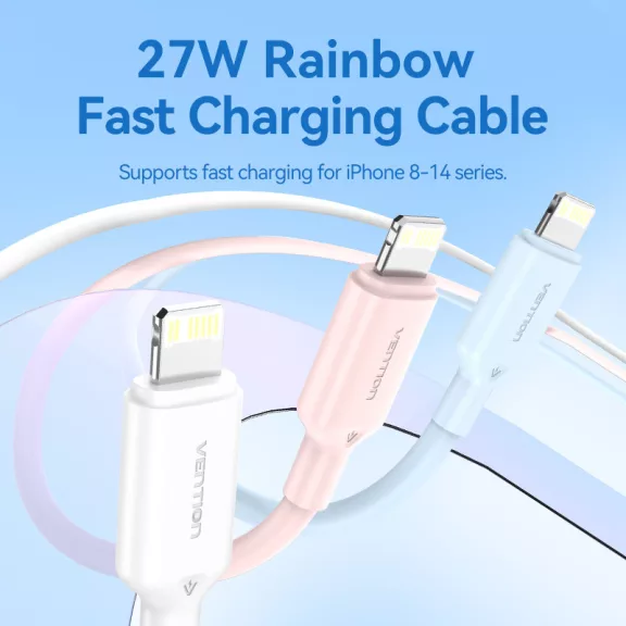 Vention USB-C 2.0 -> Lightning, (3A, blue) 1m, kábel