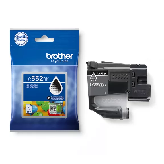 Brother LC552BK Tintapatron Black 12,5 ml 550 oldal kapacitás