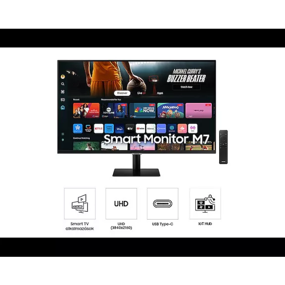 SAMSUNG 32 LS32DM700UUXEN M7 4KUHD VA 16:9 4ms smart monitor