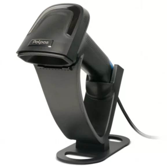 POLPOS PS-100 2D vonalkódolvasó állvánnyal (vezetékes)