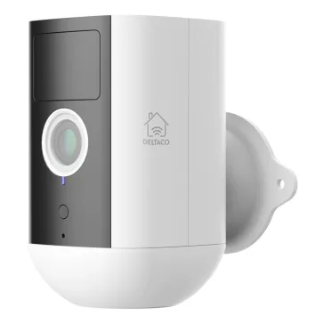   Deltaco SMART HOME SH-IPC09 kültéri kamera, WIFI, IP54, 1080p, fehér, akkumulátoros