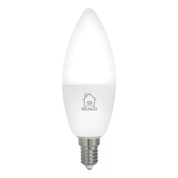   Deltaco SMART HOME SH-LE14CCTC izzó, LED, E14, gyertya, szabályozható