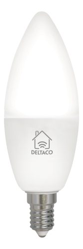 Deltaco SMART HOME SH-LE14CCTC izzó, LED, E14, gyertya, szabályozható