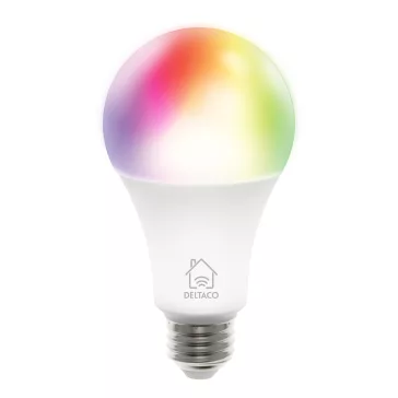   Deltaco SMART HOME SH-LE27RGB izzó LED, E27, WIFI, 9W, színes+fehér, nem szabályozható
