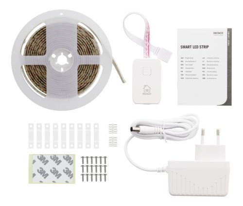 Deltaco SMART HOME SH-LS4M LED-szalag, WiFi, 4 méter, színes+fehér, szabályozható