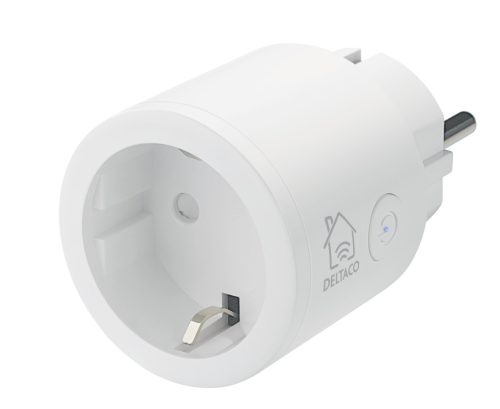 Deltaco SMART HOME SH-P01 időzítős kapcsoló aljzat, WiFi, 1xCEE 7/3, 10A,  220-240V, fehér