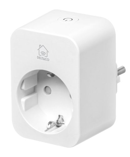 Deltaco SMART HOME SH-P01E16 aljzat energiafigyelővel, WIFI, 2.4GHZ, 16A, fehér