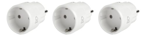 Deltaco SMART HOME SH-P01M aljzat, kapcsoló, LED jelzőfény, WiFi 2,4 GHz, 1xCEE 7/3, 10A, időzítő, fehér 3db/csomag