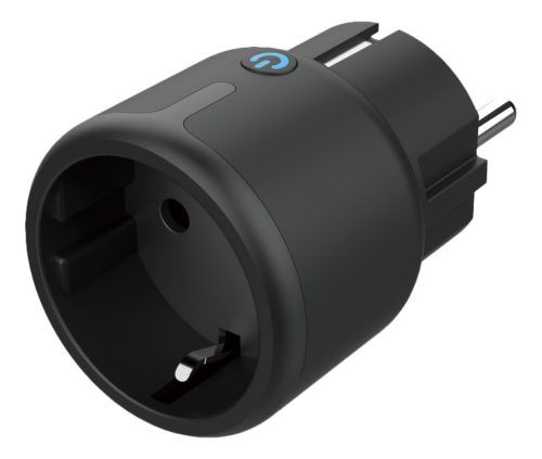 Deltaco SMART HOME SH-P01M aljzat, kapcsoló, LED jelzőfény, WiFi 2,4 GHz, 1xCEE 7/3, 10A, energiafigyelővel, fekete