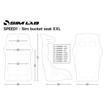Sim-Lab Speed 1 Kagylóülés (XXL) - Kék