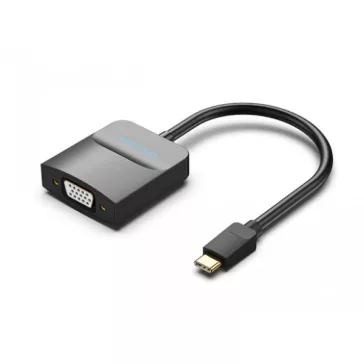 Vention USB-C -> VGA, 0,15m (ABS, fekete) adapter