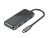 Vention USB-C -> USB3.0*4/PD (0,15m, szürke, tükrös felületű), Dokkoló