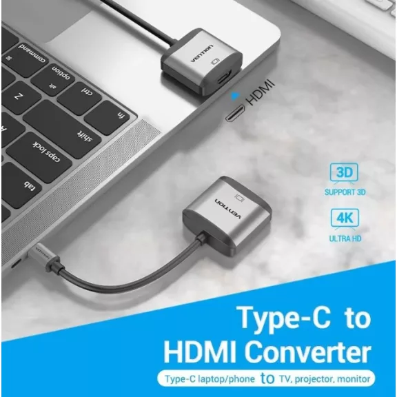 Vention USB-C -> HDMI/USB3.0*3/TF/SD/RJ45/3.5mm/PD  (0,15m Szürke Aluminum Ötvözet), Dokkoló