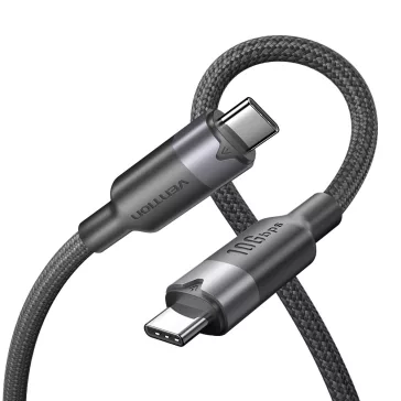 Vention USB-C 3.2/M, 1m,(fekete, Gen2, 10Gbps), kábel