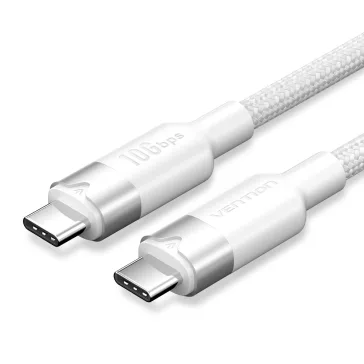 Vention USB-C 3.2/M, 0,5m,(fehér, Gen2, 10Gbps), kábel