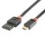 Home USBF 3 töltőkábel, 2 oldalú, fordítható, USB-A dugó, microUSB-B dugó, 3m, 2,1A, adatkábel
