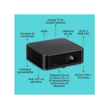   Epson EF-62B 3LCD / 700 Lumen / 4K PRO UHD lézer okos projektor
