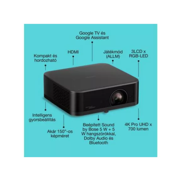 Epson EF-62B 3LCD / 700 Lumen / 4K PRO UHD lézer okos projektor