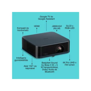   Epson EF-62N 3LCD / 700 Lumen / 4K PRO UHD lézer okos projektor