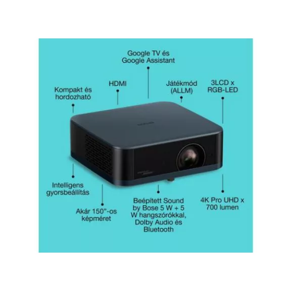 Epson EF-62N 3LCD / 700 Lumen / 4K PRO UHD lézer okos projektor