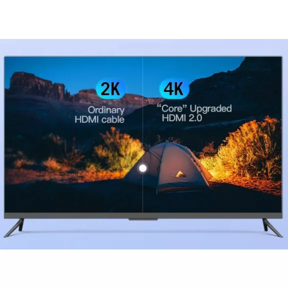 Vention HDMI, (lapos, fekete) , 3m, kábel