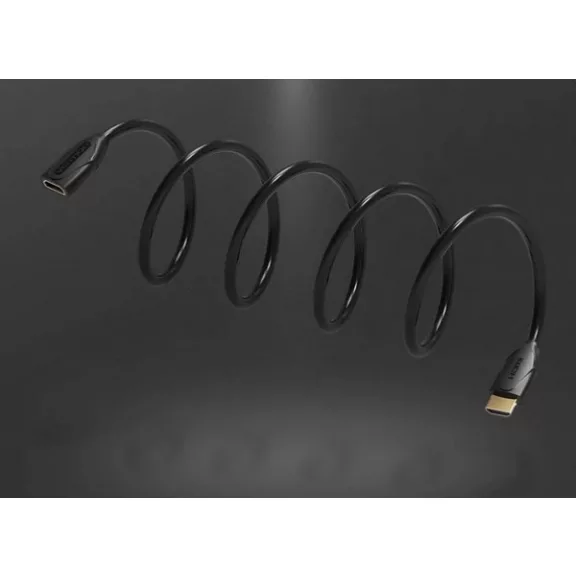 Vention HDMI/M -> HDMI/F (hosszabbító, fekete), 5m, kábel