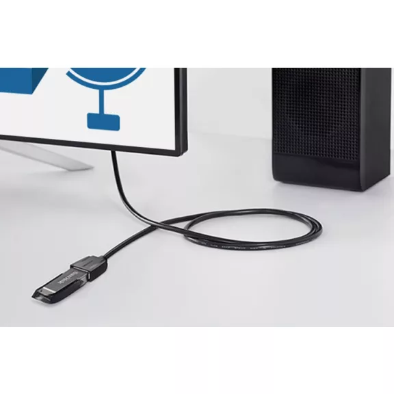 Vention USB 3.0,  (hosszabbító, fekete), 1,5m, kábel