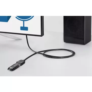 Vention USB 3.0,  (hosszabbító, fekete), 2m, kábel